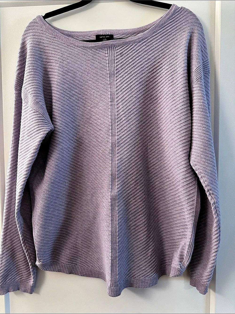Verve ami Textured Crew Neck Sweater in Purple Size Large Like New